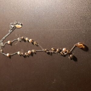 Amber tones drop necklace